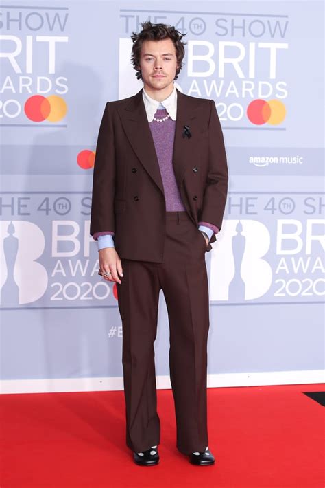 Harry Styles On The 2020 Brit Awards Red Carpet Harry Styles Honours