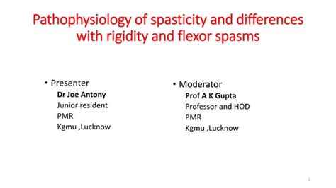 Pathophysiology Of Spasticity Ppt