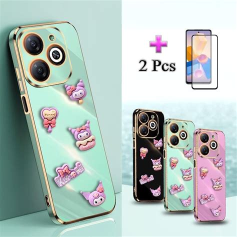 IN For Infinix Hot I X B Phone Case Plating Casing With DIY D Lovely Accessory