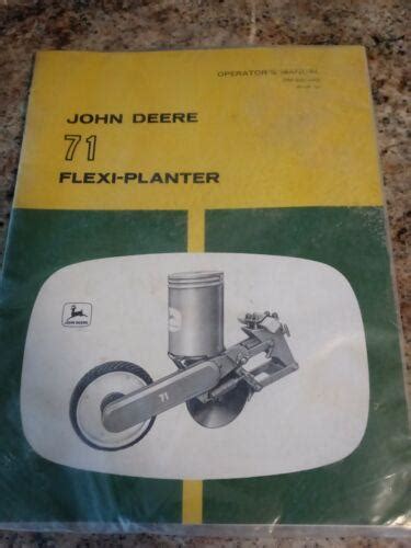 Original Seald John Deere 71 Flexi Planter Om B25485 Operators Manual Issue G 9 3941414828