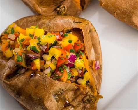 Jamaican Sweet Potato With Mango Salsa Recipe Sidechef