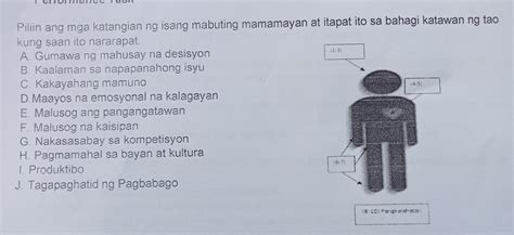 Piliin Ang Mga Katangian Mg Isang Mabuting Mamamayan At Itapat Ito Sa