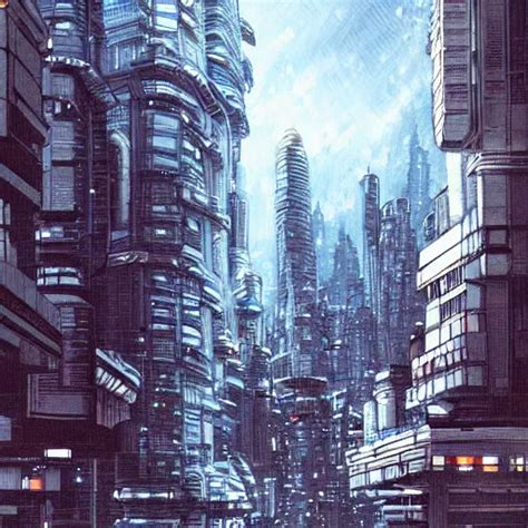 Highly Detailed Futuristic City T Cityscape Stable Diffusion