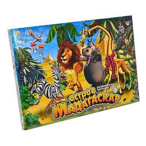 Настольная игра-ходилка Danko Toys "Остров Мадагаскар" игровое поле ...