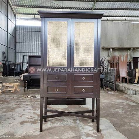 Jual Lemari Hias Minimalis Kayu Jati Adji Berkualitas