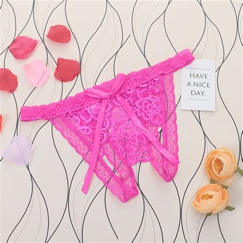 Open Crotch Women Panties For Sex Lace Transparent Underwear Women Sexy