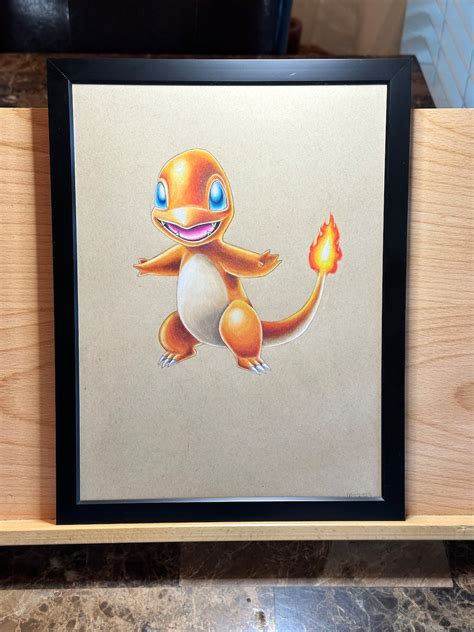 Original Charmander Drawing, Pokémon, Christmas, Gifts for Him, Gifts ...