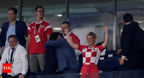 FIFA World Cup 2018: Croatian President celebrates in front of Russian PM, video goes viral ...