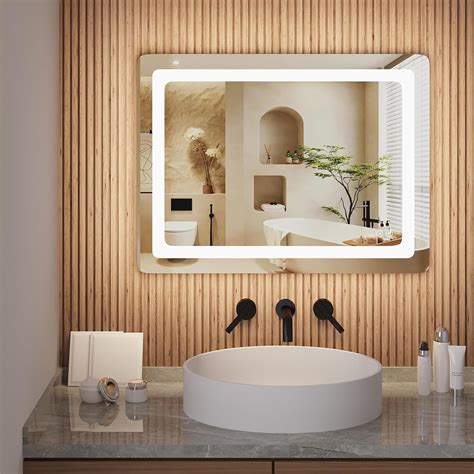 EUGAD Specchio Da Trucco Con Luce Specchiera Da Bagno A Parete Con