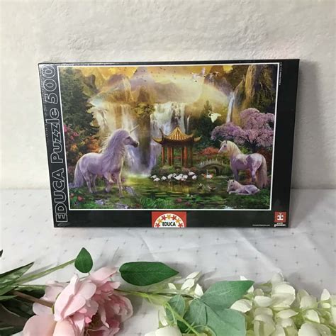 Educa Unicorn Valley Of The Waterfalls 500 Piece Puzzle Unopened S