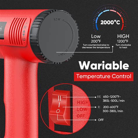 Mitsushi Heat Gun W Adjustable Temperature Hot Air Gun Blower Dryer Rapid Shopee Philippines