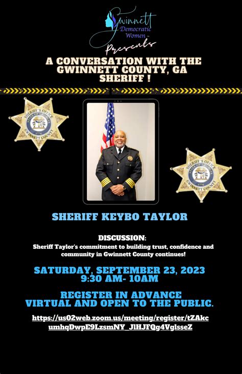 Sep 23 | A Community Conversation with Gwinnett County's Sheriff Keybo