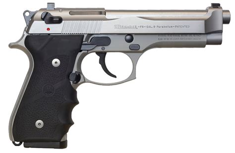 Beretta 92FS Brigadier Inox 9mm Pistol, Stainless Brigadier Slide, (2 ...