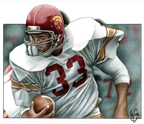 Marcus Allen, USC - illustration by Ken Jones. | Usc trojans football, Usc athletics, Usc football