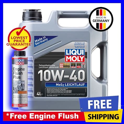 Liqui Moly Semi Synthetic MoS2 Leichtlauf 10W 40 Engine Oil 10W40 4L