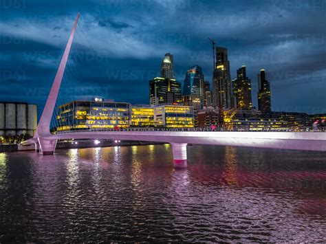 Argentina Buenos Aires Puerto Madero Dock Sud With Puente De La