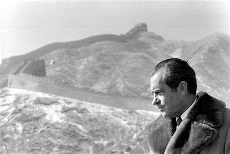 President Nixon Stands At The Great Wall Of China On February 24 1972