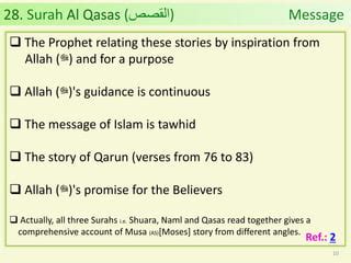 Al Quran Chapter Surah Al Qasas The Story Ppt