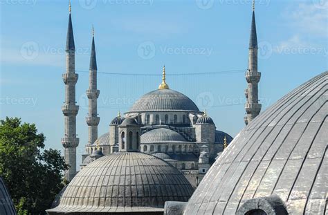 Blue Mosque as seen from Hagia Sophia 16673528 Stock Photo at Vecteezy