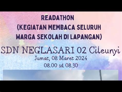 Tantangan Literasi Maret SDN Neglasari 02 YouTube