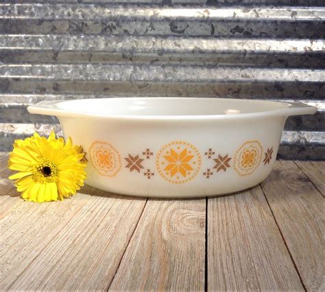 Pyrex TOWN AND COUNTRY Oval Casserole Vintage Pyrex Casserole Etsy