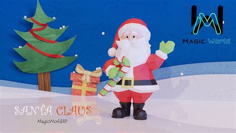 Santa Claus Papercraft Santa Claus Papercraft Christmas - Etsy