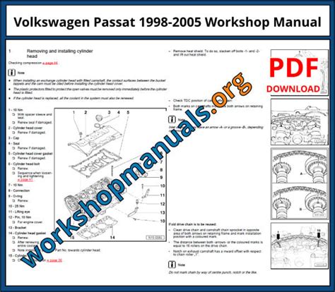 VW Volkswagen Passat 1998-2005 Workshop Repair Manual Download PDF