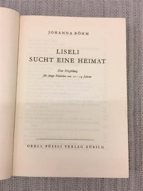 Liseli sucht eine Heimat Eine Erzählung für junge Mädchen von 10 14