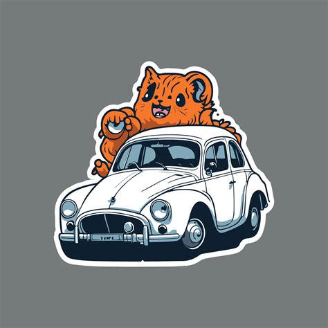 cute Car cartoon sticker 25776528 Vector Art at Vecteezy