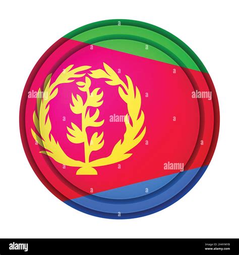 Glass Light Ball With Flag Of Eritrea Round Sphere Template Icon