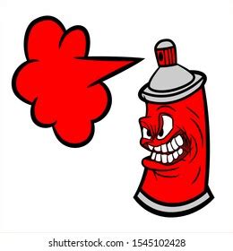 Spray Paint Can Graffiti Simple Cartoon Stock Vector (Royalty Free ...