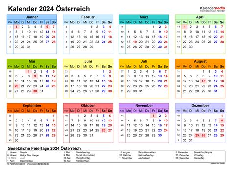 Kalender 2024 Pdf Und Im Din A4 Querformat Fertig Zum Ausdruck Alle