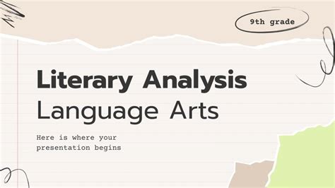 Literary Analysis Language Arts 9th Grade