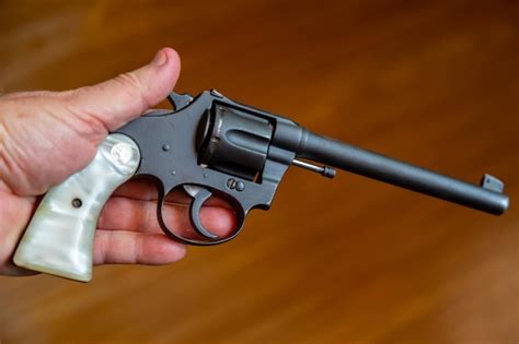 Premium Photo | Old and rare 32 caliber colt revolver collection piece