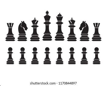 Chess Pieces Vector Stock Vector (Royalty Free) 1170844897 | Shutterstock