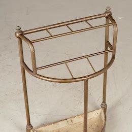 Th Century French Brass And Cast Iron Umbrella Stand Olivier Fleury