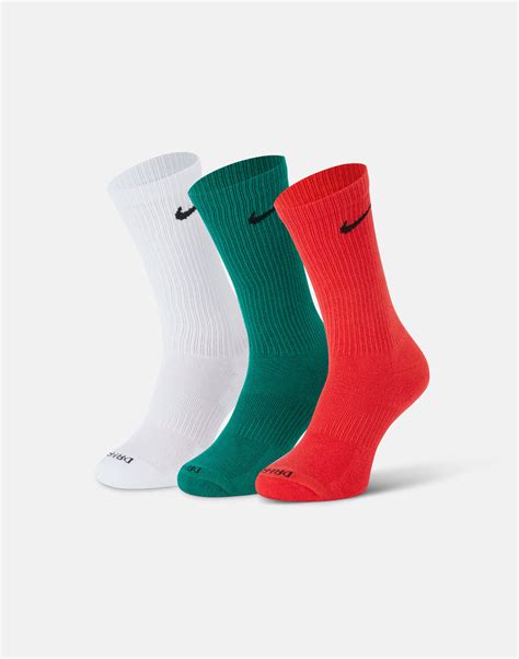 Nike Everyday Cushion 3 Pack Crew Socks Assorted Life Style Sports Uk