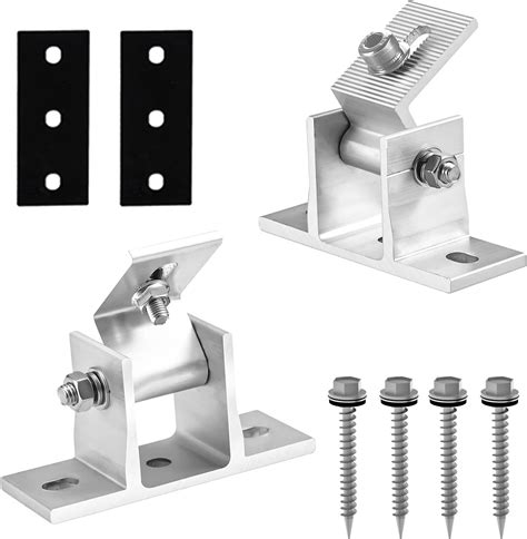 2 Piezas Soporte Para Panel Solar 0 60 Ajustable Soporte De Montaje