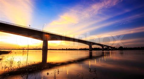 Bridge across the Mekong River. | Stock image | Colourbox