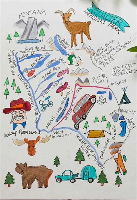 Yellowstone Map Yellowstone National Park Tourist Map Etsy