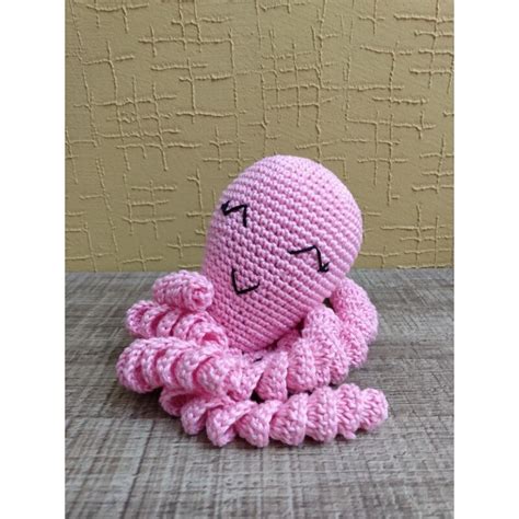 Boneco De Pel Cia Amigurumi Polvo Rosa