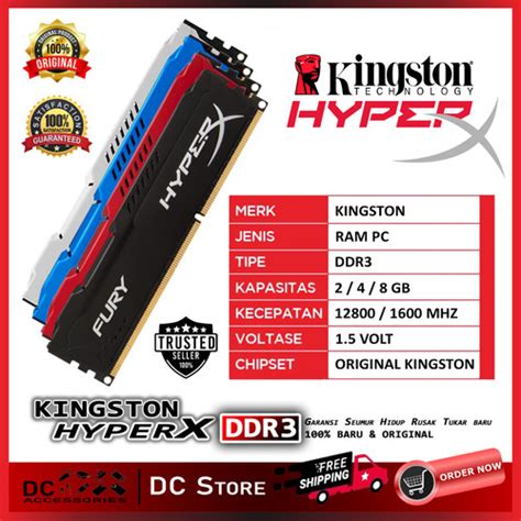 Jual Ram Kingston Hyperx Fury Gaming Ddr Gb Mhz Pc Ddr G