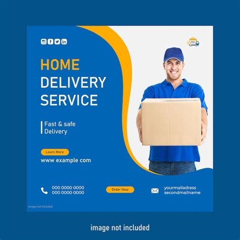 Premium Vector Home Delivery Service And Fast Delivery Social Media