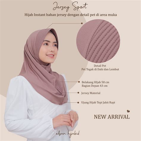 Khimar Instant Hijab Sport Jersey Premium Grade A Jilbab Olahraga