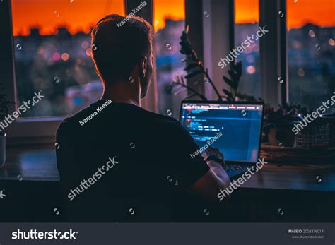 Young Man Programmer Coding On Laptop Stock Photo 2003376014 | Shutterstock