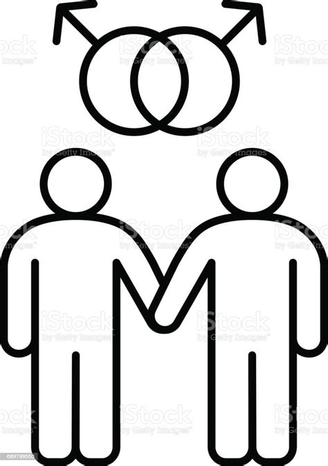 Gay Couple Icon Stock Illustration Download Image Now Adult Art