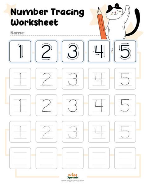 Tracing Numbers Worksheets