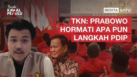 Tkn Prabowo Gibran Hormati Apa Pun Keputusan Pdip I Bersatu Kawal