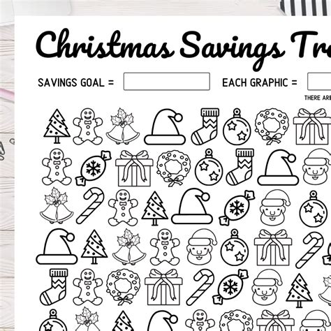 Christmas Savings Tracker - Doodles (Printable) – Mint Notion Shop