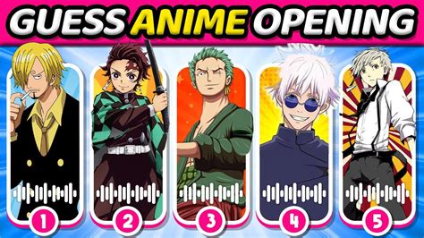 Guess The Anime Opening Level Easy Hard Anime Opening Quiz